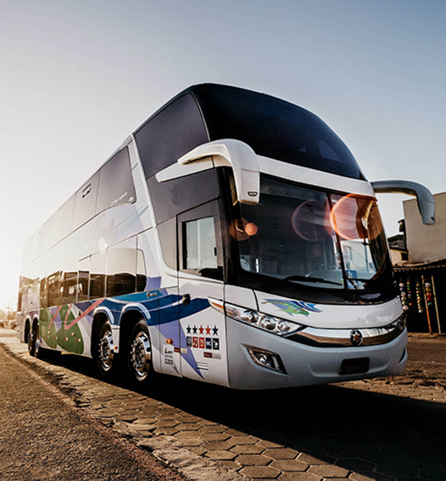 charter bus with hardwood floors